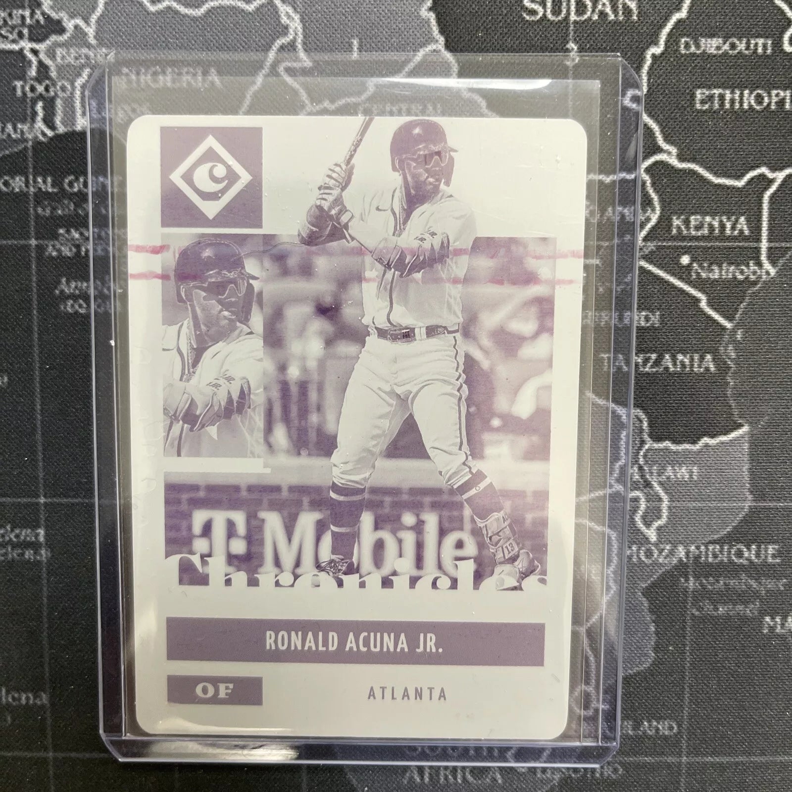 2022 Panini Chronicles Ronald Acuna Jr Printing Plate 1 OF 1 Atlanta Braves 1/1